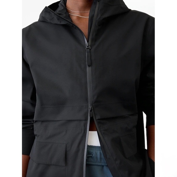 Athleta Utility Rain Jacket Sz S Black - Picture 11 of 11